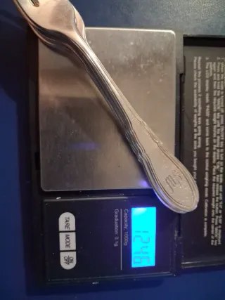 6Tenedores Postre Plata Ley 800