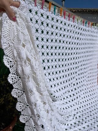 Mantel GRANDE Crochet ganchillo colcha PRECIOSA