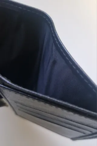 Billetera Piel Banco Santander Negra