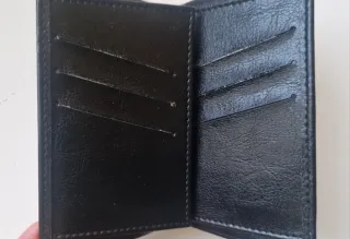 Billetera Piel Banco Santander Negra
