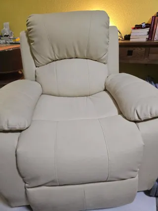 Sillón relax reclinable beige