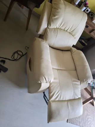 Sillón relax reclinable beige