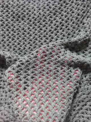 Maglione Zara Cropped Crochet Verde L. Nuovo