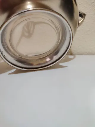 Centro de mesa antiguo cristal y metal