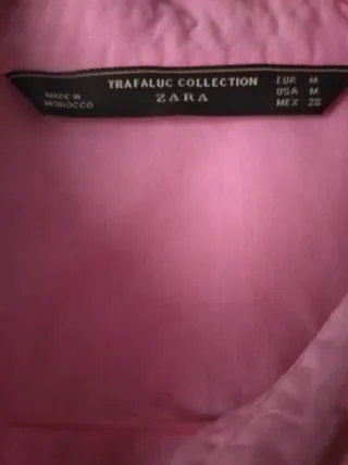 Camisa Zara Rosa Colección Trafaluc