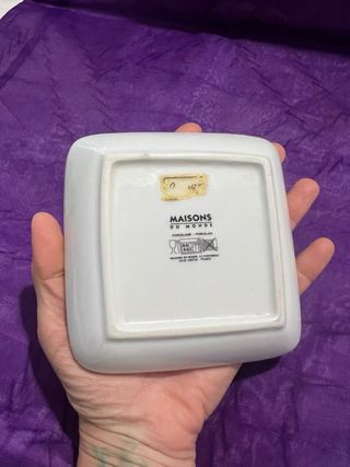 Piatto quadrato con cactus