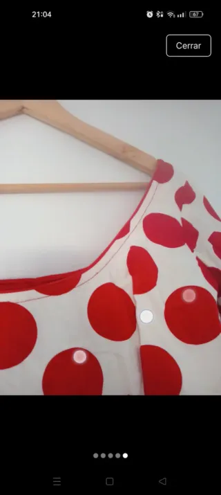 Traje de flamenca rojo y blanco