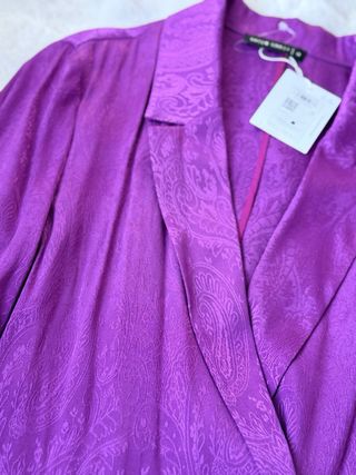 Blazer morado jacquard