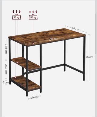 Escritorio estilo industrial madera y hierro