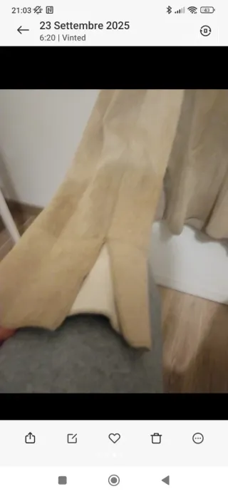 Giacca in daino beige