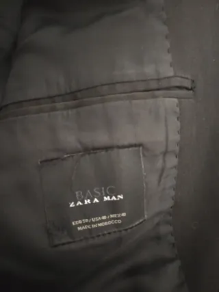 Traje Negro Hombre Zara Talla M