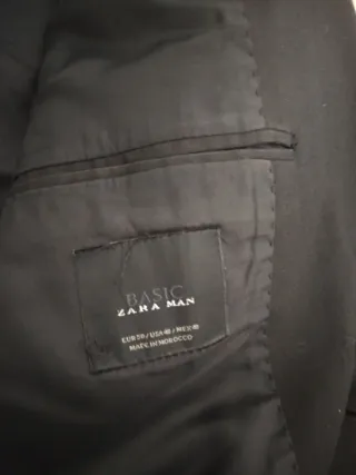 Traje Negro Hombre Zara Talla M