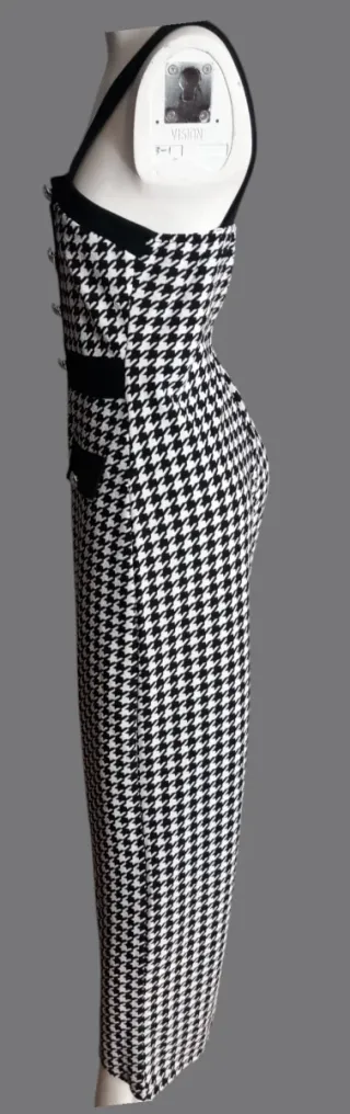 Mono largo estampado pata de gallo