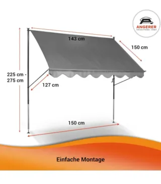 Angerer – Toldo (dralón nº 2800, Gris Rayas