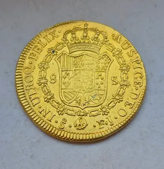 8 Escudos Oro Carlos IV 1806 Santiago!!