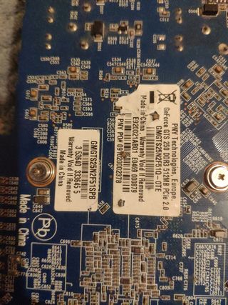 PNY GeForce GTS 250 Placa Gráfica