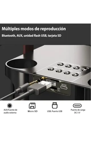 Máquina de Karaoke VOZKOM KM40 con 2 micrófonos