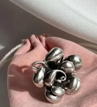 Anillo Plata 925 Vintage Rosa Ajustable