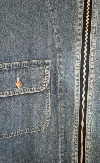 Chaqueta tejana vaquera con cremallera