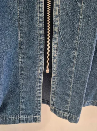 Chaqueta tejana vaquera con cremallera