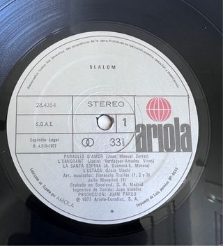 Slalom - Prog Folk Rock Catalán - vinilo