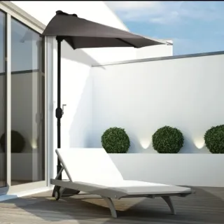 Sombrilla de pared gris