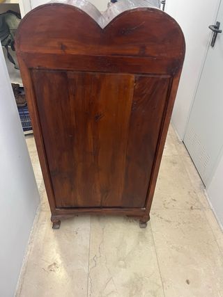 Vitrina antigua de madera maciza cristal rústica