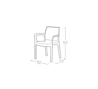 Confezione da 4 sedie da esterno KETER