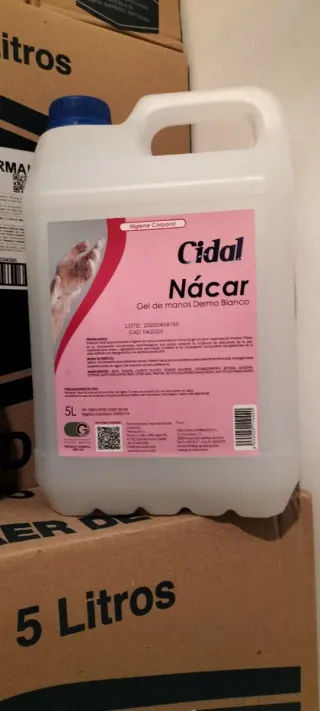 Cidal Nácar Gel de manos Dermo Blanco 5L