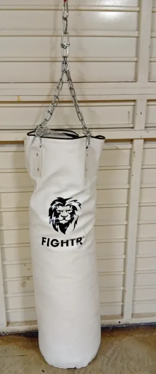 Saco de boxeo blanco FIGHTR
