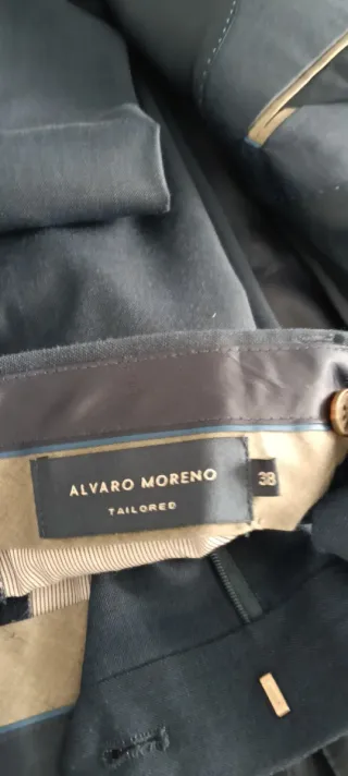 Traje ALVARO MORENO Talla 38 Azul/Beige