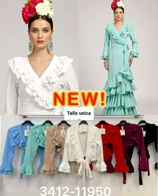 Blusa flamenca volantes talla única