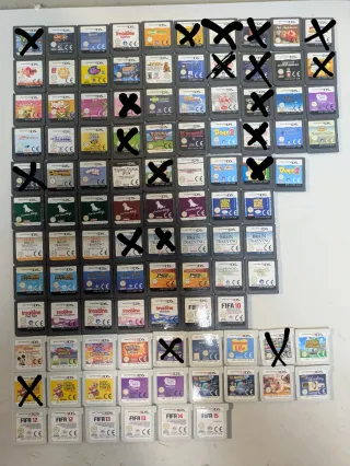 Lote 84 CARTUCHOS Nintendo DS y 3DS