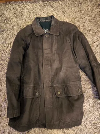 Chaqueta abrigo de ante marrón