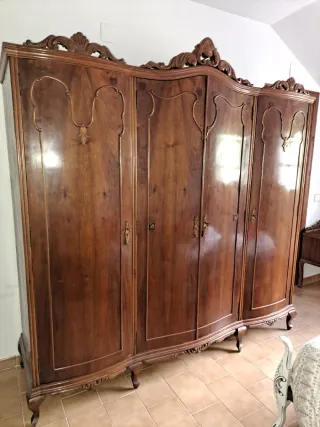 Armario Neobarroco Caoba Madera Maciza