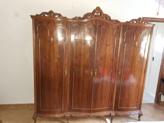 Armario Neobarroco Caoba Madera Maciza