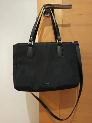 Bolso de nylon mediano, negro, Parfois.