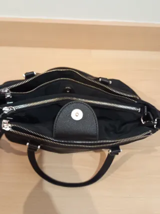 Bolso de nylon mediano, negro, Parfois.