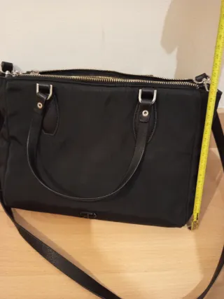 Bolso de nylon mediano, negro, Parfois.