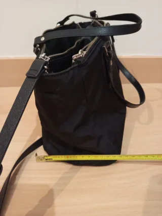 Bolso de nylon mediano, negro, Parfois.