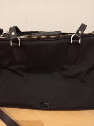 Bolso de nylon mediano, negro, Parfois.