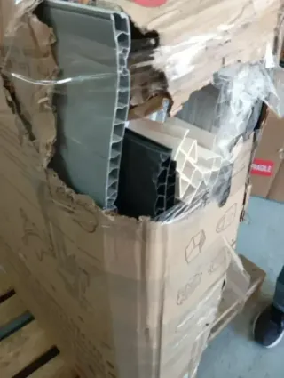 Caseta de jardín gris y blanco Kerer