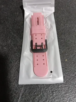 Pulsera Reloj Silicona Rosa Hebilla Negra