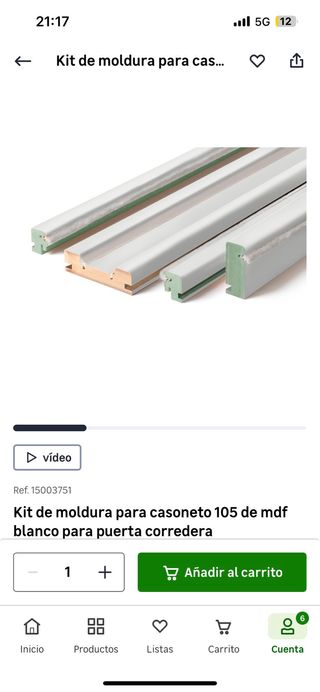 Puerta Blanca Interior Leroy Merlin y KIT MOLDURA