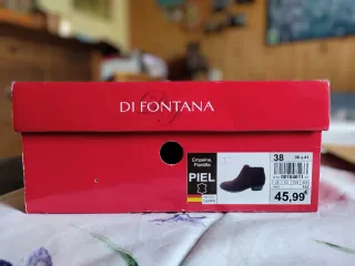 Botines de ante granate talla 38