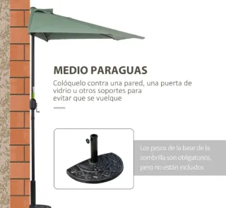 Sombrilla de poliéster verde