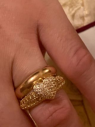 Anello cuore oro misura 8