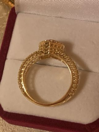 Anello cuore oro misura 8