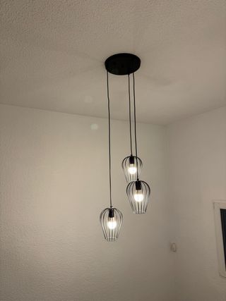 Lámpara de techo colgante negra