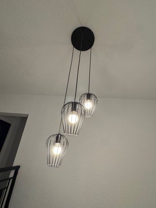 Lámpara de techo colgante negra